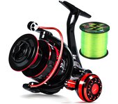 Sougayilang 12+1BB Spinning Reel High Strength Aluminum Spool Max Drag 16kg Free Gift 500m Fishing Line Pesca