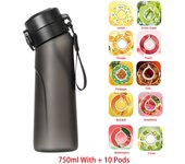 Air UP Sports Water Bottle With 10 Flavor Pods Set, 750ml Alr Up With Straw 0 Sugar Fruit Fragrance Cup For School Outdoor Gym