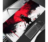 Japanese Sakura Samurai Black Mouse Pad Gamer Table Mat Teclado Empresa Gaming Laptop Desk PC Office Accessories Computer Desk