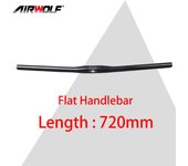 Airwolf  Carbono MTB Manillar de bicicleta Ultraligero Matt Montaña Negro Manillar de bicicleta Accesorios de ciclismo Flat Bar