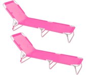 Pack 2 Jardín Exterior | Ligera Plegable y Reclinable| 3 Posiciones | para Playa Camping Piscina Terraza o Jardín