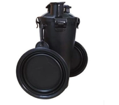 2 In 1 Pet Travel Water Bottle Foldable Dog feed Bowl Drink Cup Food Container Silicone Outdoor Portable Dog Cat Feeder