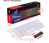 Material ABS del teclado para juegos de película de sensación mecánica de 68 teclas portátil con cable