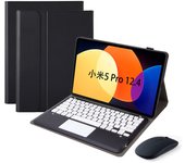 For Xiaomi Pad 5 Pro 12 4 Case Touchpad Keyboard Wireless Bluetooth-compatible Spanish Teclado for Mi Pad 5 Pro 12.4 inch Cover