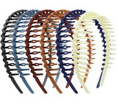6 Pieces Shark Tooth Hair Comb Headbands for Girls Women Plastic Wave Shape Headbands Non-slip U Shaped Colorful Shark Tooth Hair Bands Hair Styling Accessories