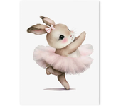 Ballerina Bunny Girl Bedroom Wall Art Decor Poster Prints Kids Cartoon Dancing Animals Canvas Paintings Nursery Room Decoration