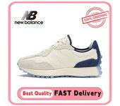 Leten 100% Original  NB 327 MS327AAC White Navy Blue Sneakers For Men and Women shoes Work shoes