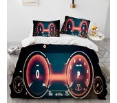 3D Racing Car Dashboard Comforter Bedding Set,Duvet Cover Bed Set Quilt Cover Pillowcase,King Queen Size Bedding Set Adult Child