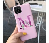 For Samsung Galaxy A12 Case Cute Letters Phone Cover Silicon Back Cases For Samsung A12 A 12 A125F Soft TPU Bumper Coque Flower