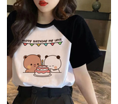 Bubu Dudu t-shirts women manga Y2K Japanese t shirt girl comic clothing