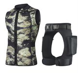 3mm Men'S Neoprene Sleeveless Wetsuit, Swimming Vest Jacket With Technical Diving Shorts, Swimming Surfing Kayak Gear