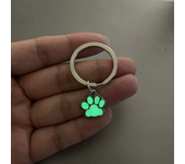 Creative Luminous Dog Cat Paw Keychain Green Blue Glow In Dark Key Ring Holder Bag Charm Accessory For Women