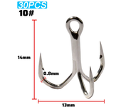 Treble Hooks 2#-12# Fishhooks Sharp Angle Barbed High Strength Nickel Antirust Saltwater Pesca Lure Fishing Tackle Fish Hook