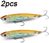 2pcs VIB Lures Kit 20g 25g 30g Metal Jig Spinner Sinking Blade Vibetion Super Hook Pesca Fishing Tackle Box Spoon Baits Set