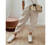 Pantalones Mujer Verano Pantalones de Lino Cómodos Palazzo Cintura Alta Pantalones Rectos Ligero Casuales Flojo Pantalones Pantalón Anchos con Bolsillos y Cordón