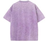 Camiseta lavada de algodón 100% para hombre, cuello redondode, manga corta, casual, básica, transpirab Classic tle para Deporte,