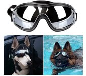 Dog Sunglasses Dog Goggles Adjustable Strap for Travel Skiing and Anti-Fog Dog Snow Goggles Pet Goggles for Medium to Large Dog