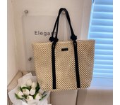 Summer Straw Bag Women Large Capacity Handmade Beach Bag Travel Vacation Lady Totes Casual Style Shoulder Bag sac