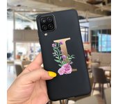 For Samsung Galaxy A12 Case Cute Letters Phone Cover Silicon Back Cases For Samsung A12 A 12 A125F Soft TPU Bumper Coque Flower