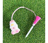 Plastic Cartoon Golf Rubber Tees Recyclable Ball Holder Fisherman's Bear Golf Tee Improve Accuracy Replacement