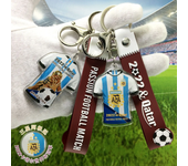 Football Star Keychain Messi Ronaldo Mbappe Neymar Preliminaries Peripheral Car Backpack Keyring Pendant Birthday Sports Gifts