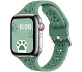 Suitable for Apple 789 generation smartwatch wristband iWatch se hollow cat claw small waist silicone strap new model