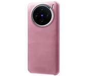 For vivo X100 5G Phone Case PU Leather Coated PC Back Cover Calf Texture