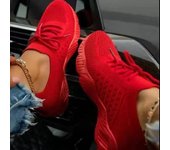 1 par de zapatillas para correr cómodas con cordones y plataforma deportivas informales a la moda para mujer