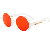 Gafas de sol góticas clásicas Steampunk, gafas de sol de marca de lujo de diseñador de alta calidad para hombres y mujeres, gafas de sol redondas Retro con montura de Pc