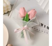 Quality PU Tulip Handmade Flower Bouquets Real Touch Artificial Flowers Tulip Bouquets Gift Mini Flowers Bouquets