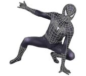 Halloween Men"s Black Remy Spiderman Cosplay Costume Venom Symbiote Remy Suit Zentai Bodysuit Adult