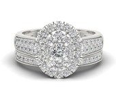 2PCS Moissanite Engagement Rings Set For Women Yellow Gold Bridal Jewelry With Certificate Luxury Couple Gifts On Sale