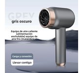 Secador de pelo inalámbrico Secador de pelo recargable Dormitorio desenchufado portátil doméstico con ion negativo secador de pelo frío y caliente Velocidad