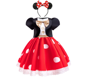 Disfraz brillante de Minnie Mouse para niñas pequeñas y niños, disfraz de Cosplay para niñas, fiesta de cumpleaños, vestido elegante de Pascua