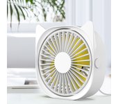 Cat Ear Cute Pet Desktop Small Silent Brushless Turbo Mini Electric USB Portable Charging Fan Student Dormitory Girl Pra