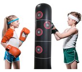 150 cm/59 inch high durable inflatable tumbler frame, boxing/punching bag, including air pump