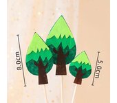 Jurassic Dinosaur Cake Topper Tyrannosaurus Rex Triceratops Pterosaur for Kids Happy Birthday Party Decoration Baby Shower Decor