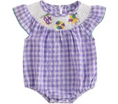 Baby Girl Summer Romper Ruffle Sleeveless Carnival Hat Embroidery Bodysuit Newborn Playsuit