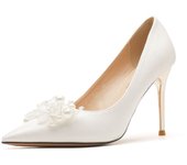 2024 new style women's shoes/sandals/high heels/stilettos/pointed toes/spring/summer/autumn/winter/banquet/wedding/work/leather/6.5 Champagne