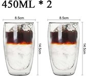 350ml Double Wall Glass Transparent Handmade Heat Resistant Tea Drink MINI Whisky 100 centigrade Espresso Coffee Cup