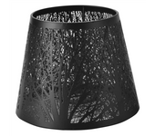 Small Lamp Shade Clip on Bulb,Barrel Metal Lampshade with Pattern of Trees for Table Chandelier Wall Lamp Black