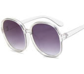 Gafas de sol clásicas de lujo con montura grande para mujer, gafas de sol con gradiente redondo Vintage de plástico a la moda de diseñador de marca, gafas Uv400