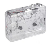 Cassette Player Full Transparent Shell Cassette to MP3 Format Tape Player Plug and Play Audio Digital Player for Music