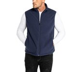 Men's Fleece Vest, Lightweight Warm Zip Polar Fleece Vest Jacket with Zippered Pockets, Winter Sleeveless Jacket