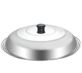 Household Black Plastic Knot Stainless Steel Pot Lid Anti- Spill Anti-Scald Wok Lid 32/34/36/38/40cm Round Pot Cover Skillets