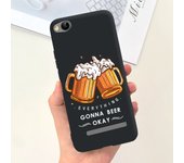 Flower Cover For Xiaomi Redmi 4A 4x Beautiful Moon Night Black Cat Phone Case For Redmi 4x Redmi4a Protection Coque Funda Capas