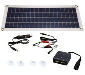 1X8W 12V Dual USB/DC Flexible Solar Panel Efficient Car Battery Charge Camping
