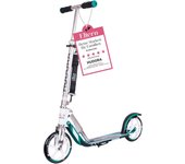 HUDORA BigWheel Scooter 205 I Scooter Robusto de Aluminio I Scooter Urbano Regulable en Altura y Plegable I Scooter para niños y Adultos de hasta 100 kg I Scooter a Pedales con Pata de Cabra