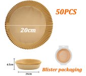50/100Pcs Kitchen Disposable Air Fryer Paper Non-Stick Oven Oil-proof Mat Baking Paper for Air Fryer Barbecue Plate Accessories