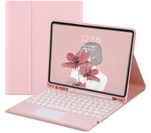Spanish Keyboard with Touchpad for iPad Air 2024 11 inch M2 Air 6th Generation keyboard Case with Pen Holder, Folio Stand